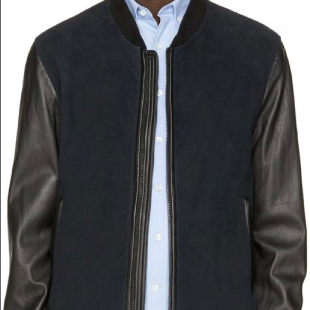 Mackage leather and suede bomber jacket